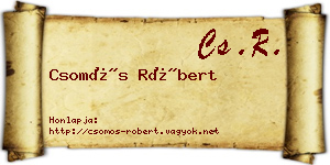 Csomós Róbert névjegykártya