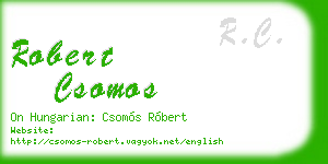 robert csomos business card